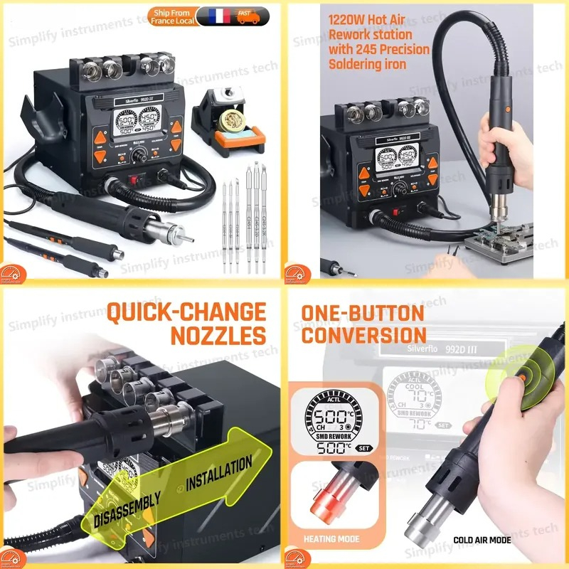 C210 Precision Soldering Station - Silverflo 992D III 1220W Lötstation mit