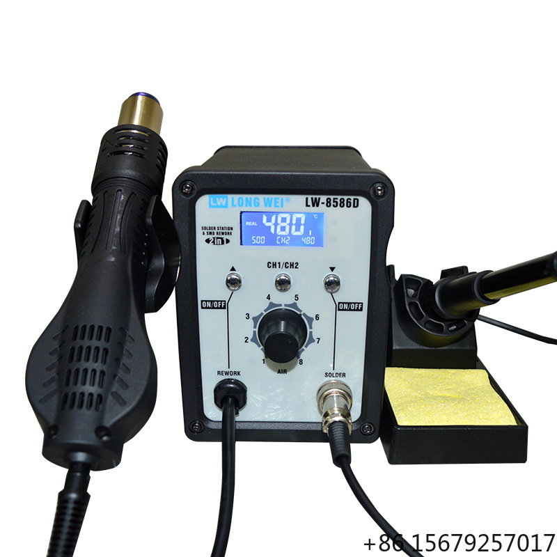 2 In 1 Soldering Rework Station 750W - LW-8586D 2-in-1 750W Heißluftpistole 480 ℃