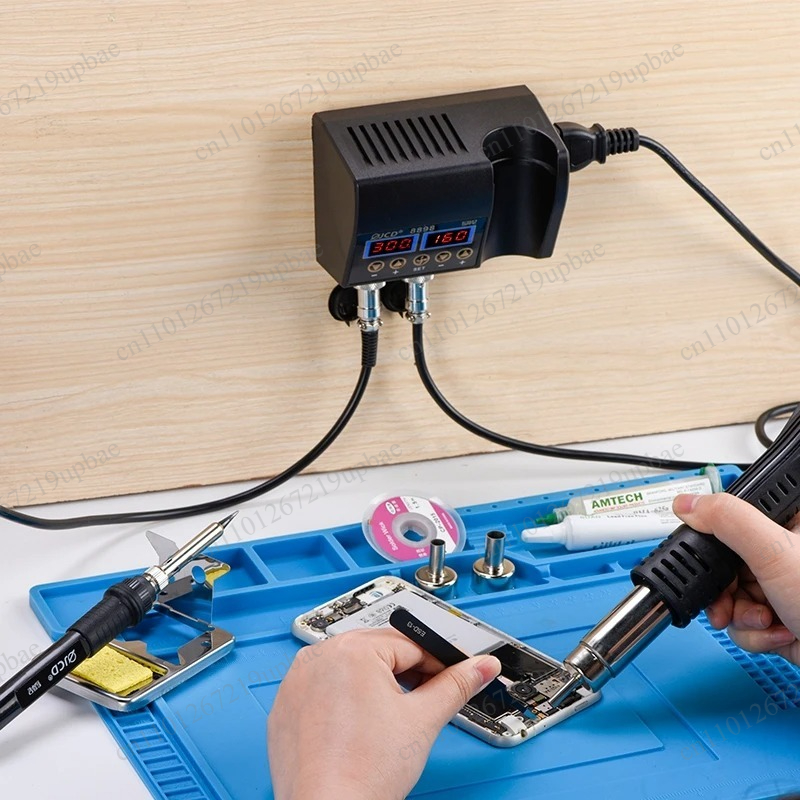 2 In 1 Soldering Rework Station 750W - 8898 2-in-1 750W LCD Digital-Lötstation Heißluft-Rework-Station