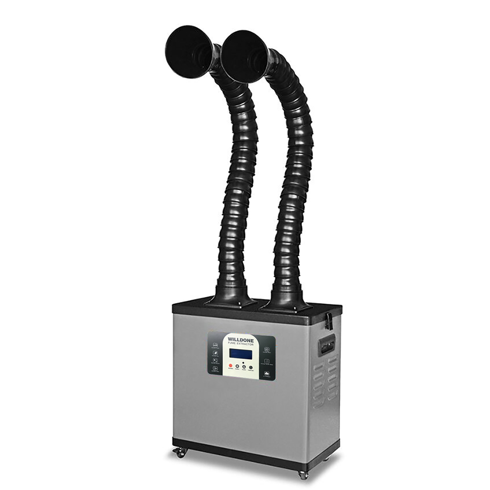 Fume Extractor Soldering Dual Arm - C200Y Tragbare High Power Dual Arme