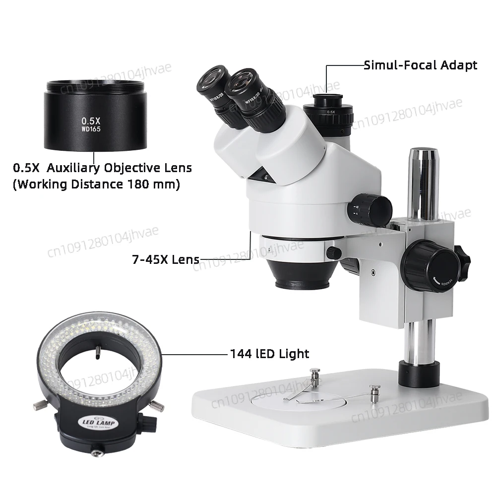 Trinocular Stereo Microscope 7X-45X - 2025 NEUES echtes Foto 3,5X-45X 7X-45X