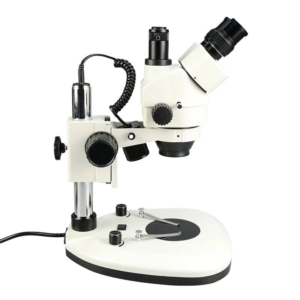 Trinocular Stereo Microscope 7X-45X - Industrielles Trinokular-Mikroskop mit 7x-45x Optik, Elektronisches