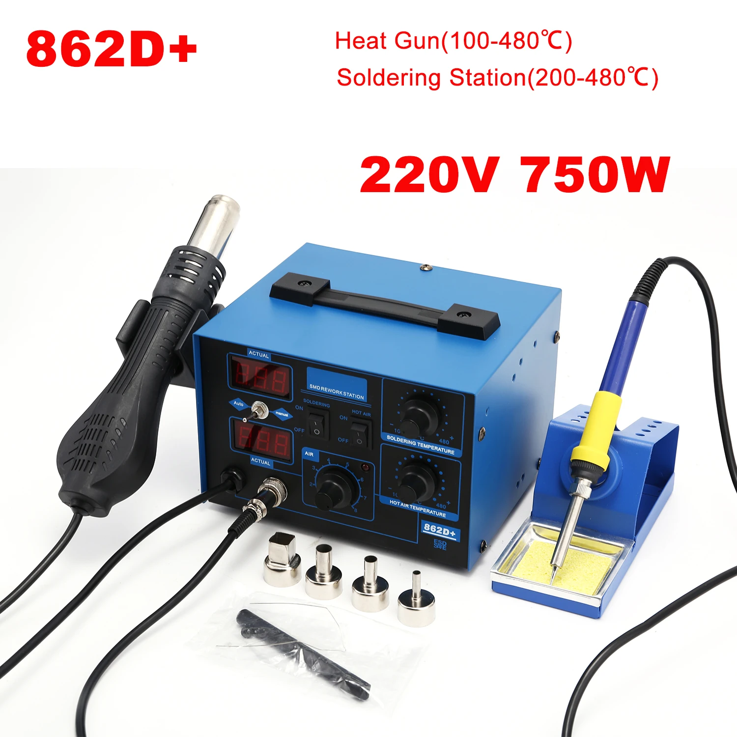 2-in-1 750W Lötstation mit LCD – 2 In 1 Soldering Rework Station 750W Bewertung und Preis