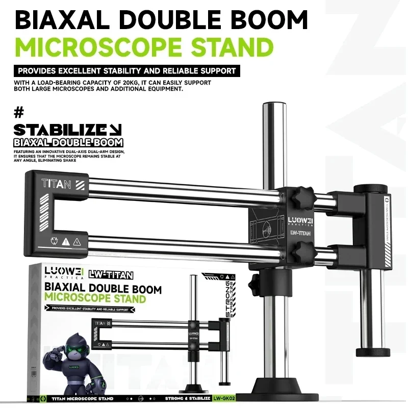 LUOWEI LW-GK02 Biaxaler Doppel – Articulating Arm Boom Stand Microscope Bewertung und Preis
